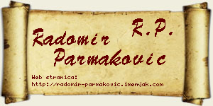 Radomir Parmaković vizit kartica